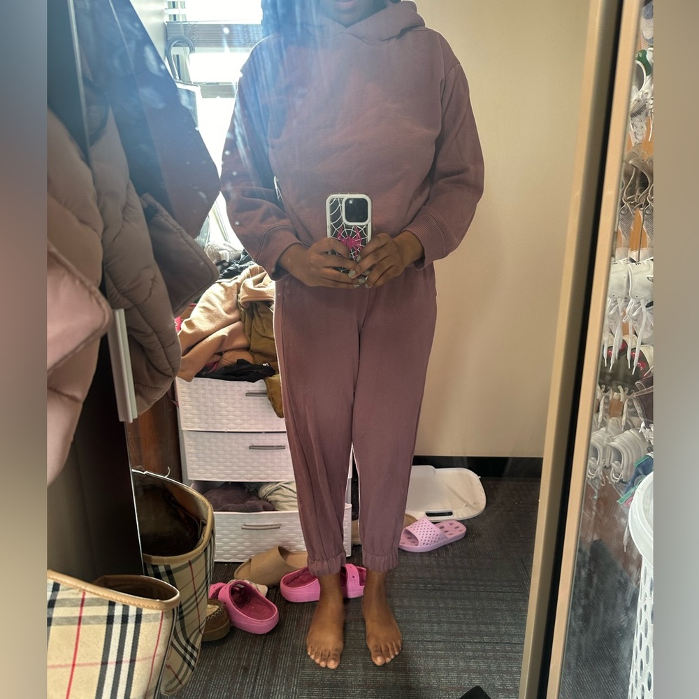 Purple Two Piece Sweat Set - Picture 4 of 4